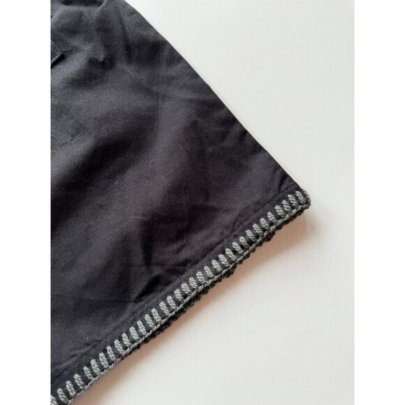 NWT WORTH x GOODWILL Repurposed Picnic Black Blanket Stitch Shorts, Size XL - Picture 8 of 14